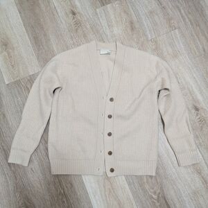 Aritzia 100% Merino Wool Cream Knit Cardigan